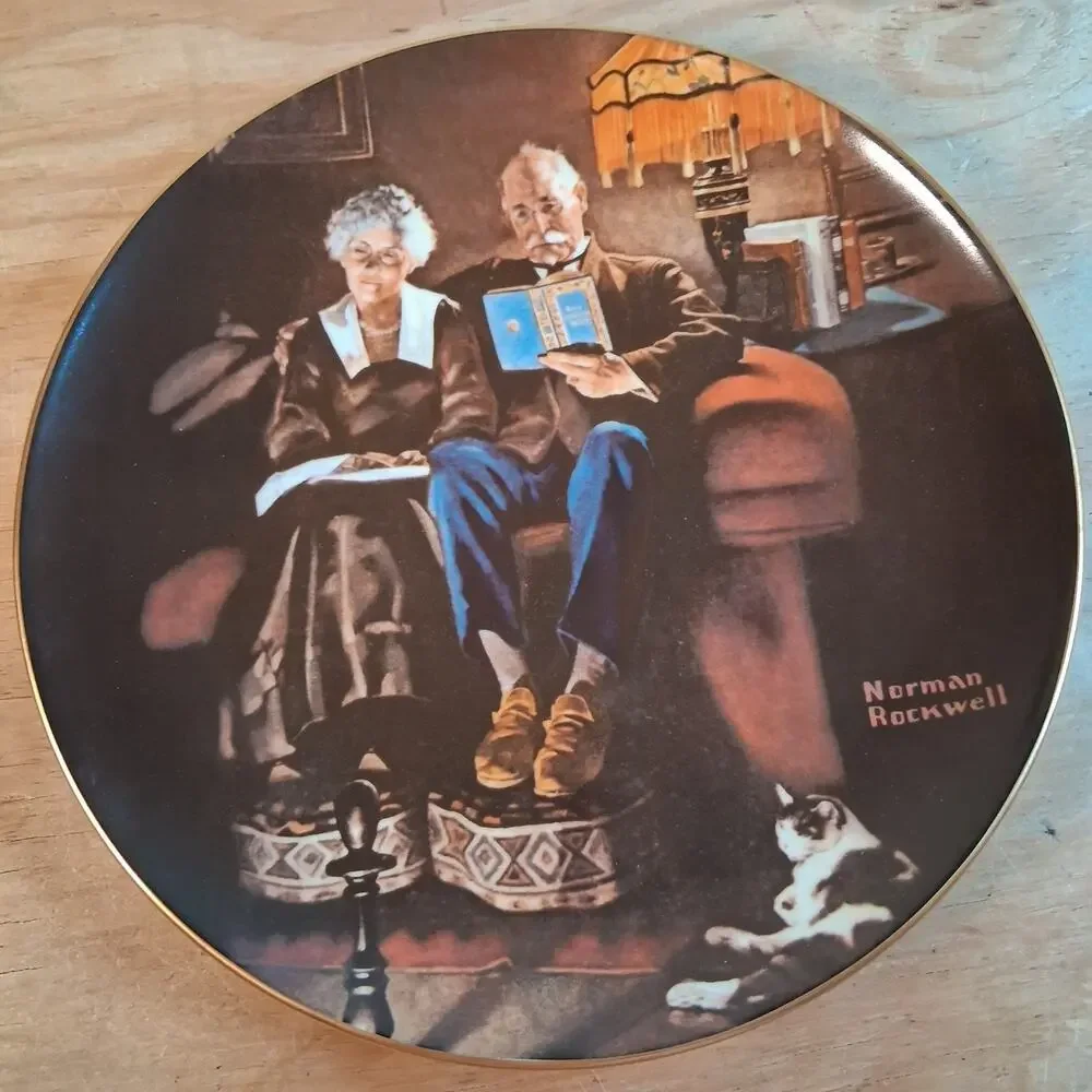 Set Of 3 Norman Rockwell Collector Plates Limited Edition Knowles Collection